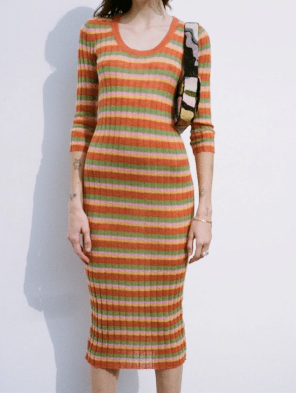 Lisa Says Gah Mafalda Sherbert Stripe Dress XS / S